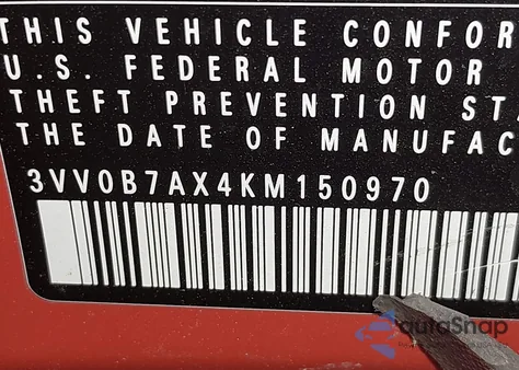 2019 Volkswagen Tiguan 2.0T S z USA, uszkodzony, nr VIN 3VV0B7AX4KM150970